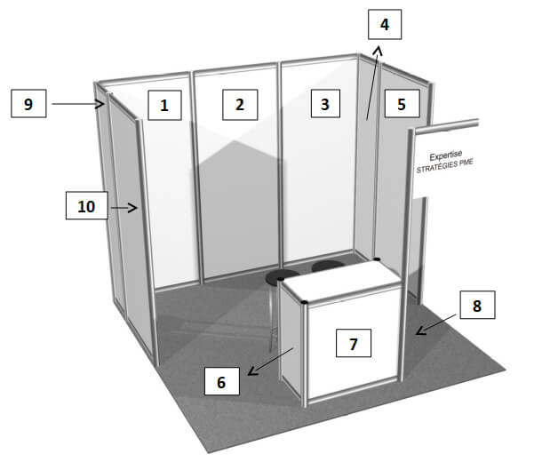 Plan dimensions kiosque