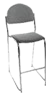 Tabouret de tissu gris (avec dossier)