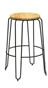 Tabouret Litchi noir